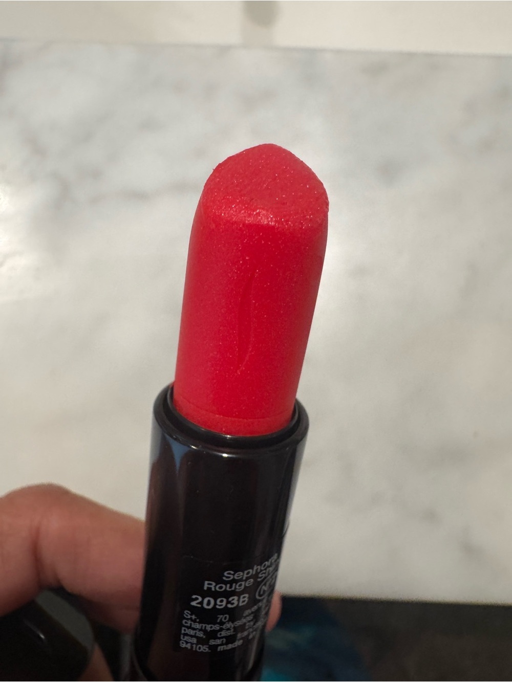 Sephora Intense Coral-Red Lipstick with shimmer N 24